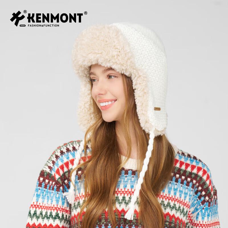 Kenmont Women s Fleece Lined Wool Earflap Beanie Hat One Size