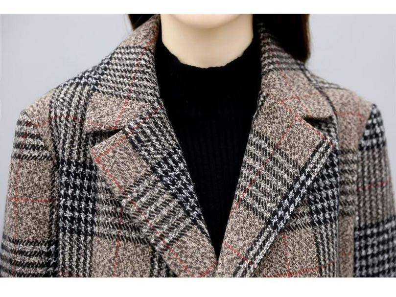 Women's Plus Size Wool Suit: Autumn/Winter 2025, Two-Piece Set with High-Waist Wide-Leg Pants