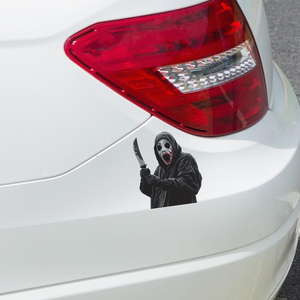 Halloween Horror Mask Male Car Sticker Festive Atmosphere Decoration Car Sticker