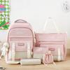 Set da 5 pezzi con Zaini Rosa di Buona Qualità Borsa per Scuola Media per Studentesse di Scuola Elementare Zaini ad Alta Capacità Astuccio