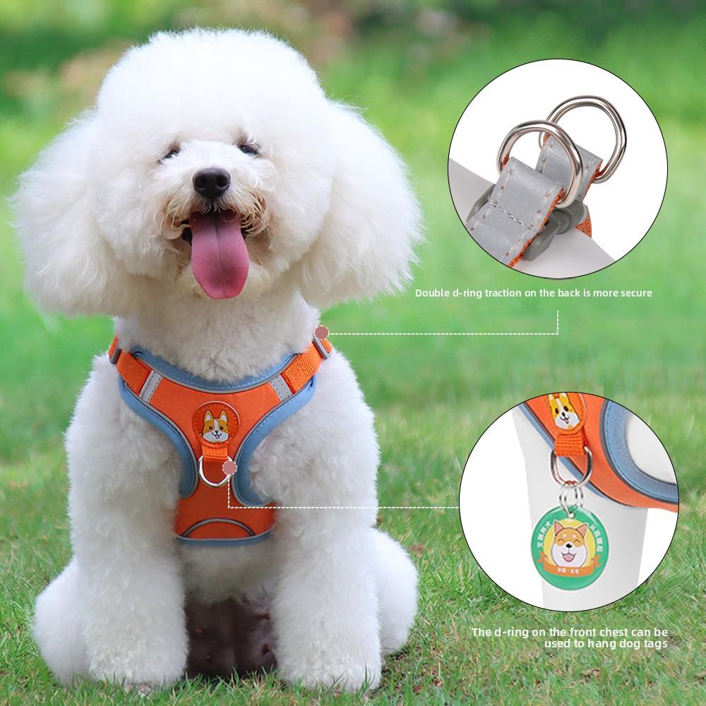 Pet Chest Strap Vest Type Puppy Chest Back Small Dog Teddy Bichon Dog Leash Dog Leash