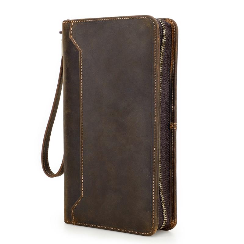 RFID Blocking Passport Holder Family Travel Anti-Lost Document Organizer Card Holder Travel Passport Pouch Clutch Wallet 24.5x14x16cm кофейный