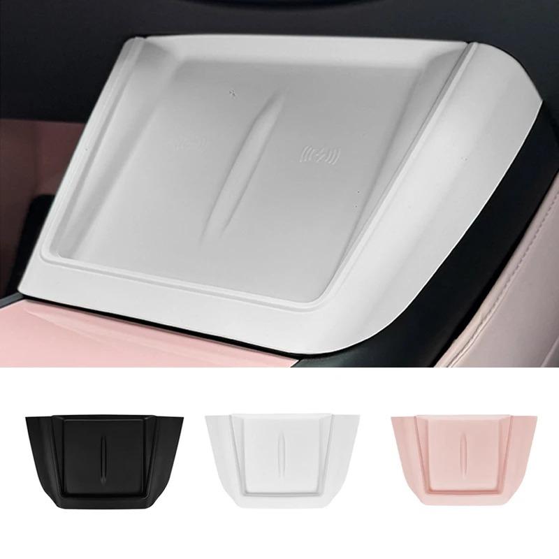 For Tesla Model Y Juniper/Launch 2025 Anti-skid Pad Wireless Charging Pad Car Phone Non-slip Charger Mat Protective Pads Parts