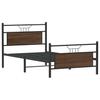 Bed Frame Without Mattress Brown Oak Effect 107 X 203 Cm