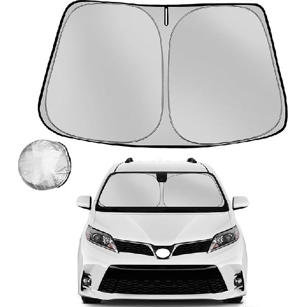 Windshield Sun Shade for Toyota RAV4 2013-2018 RAV-4 SUV Foldable Sun Sunshade for Car Front Window Blocks UV Rays and Heat Automotive Interior