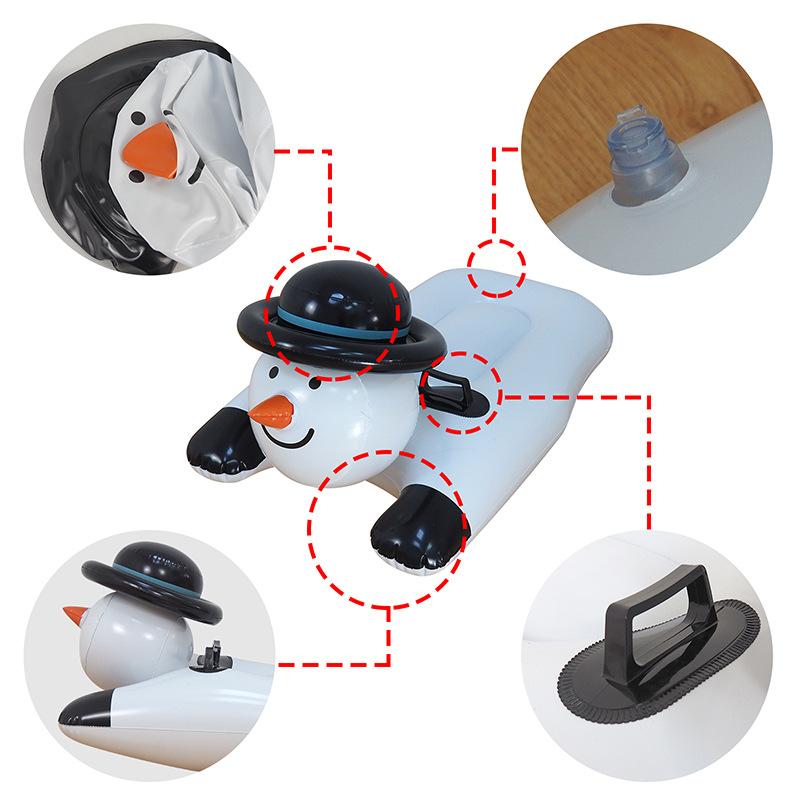 PVC Cold Resistant and Wear-resistant Winter Inflatable Snowman Skiing Ring Winter Outdoor Sled Winter Snowboard