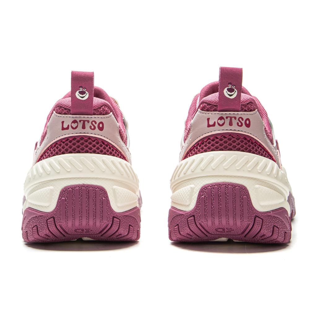 Disney x Li Ning Hnědé Protiskluzové, Odolné proti oděru, Lehké Nízké Ležérní Boty Dámské Bílé Růžové AGCV368-4