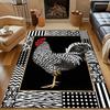 1PC French Rooster Art Print Carpet for Living Room Bedroom Bedside Sofa Table Floor Mat Home Area Rug Decor Large Size