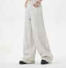 2025 Unisex Distressed Washed Wide-Leg White Gray Jeans - Casual Loose Fit