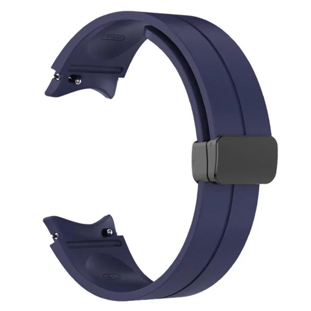 Outdoor Silicone Bracelet for Samsung Galaxy Watch 7 6 5 4 5 Pro 44/40mm Magnetic Buckle Band for Watch4 6 Classic 43/47mm Strap