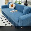 New Skirted Sofa Cover  All Purpose  Four Season Anti Cat Scratch  Straight Row Three Seat Sofa Cover Cloth