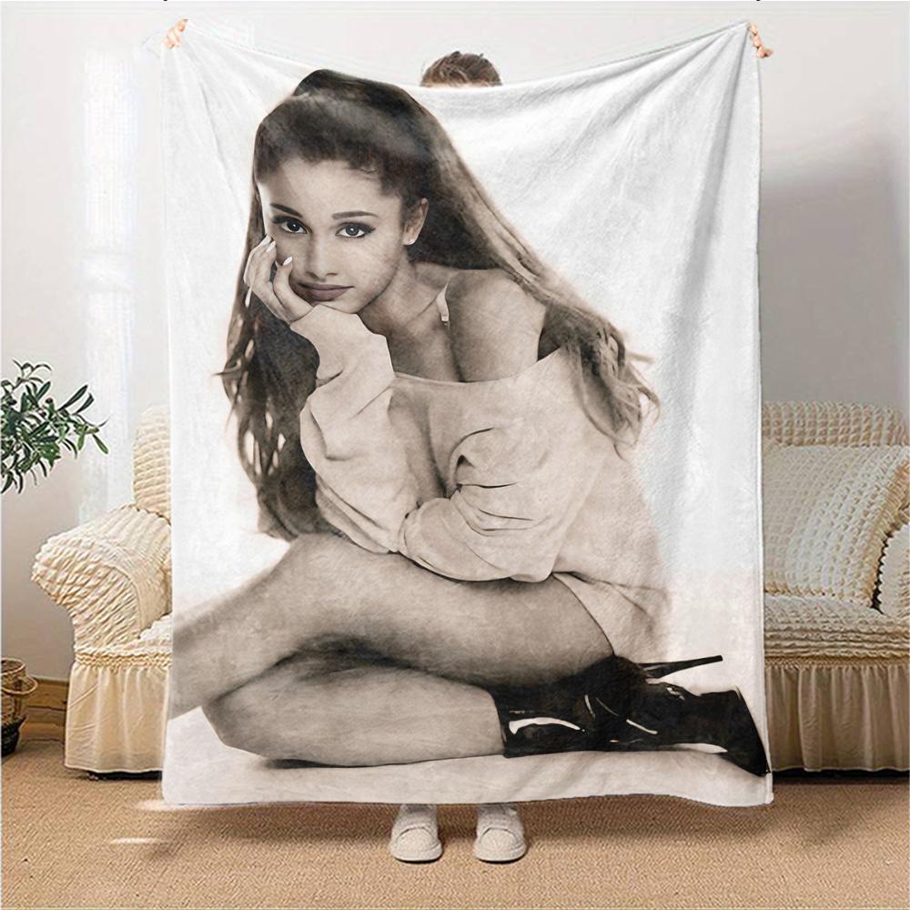 Ariana Grande'S Fashion Style Blanket Soft Throw Blanket For Home Bedroom Bed Sofa Travel Office Solid Christmas Blanket