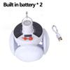Solar Outdoor Folding Light Portable USB Rechargeable Football Lamp LED  Search Lights Camping Household Emergency lighting lamp