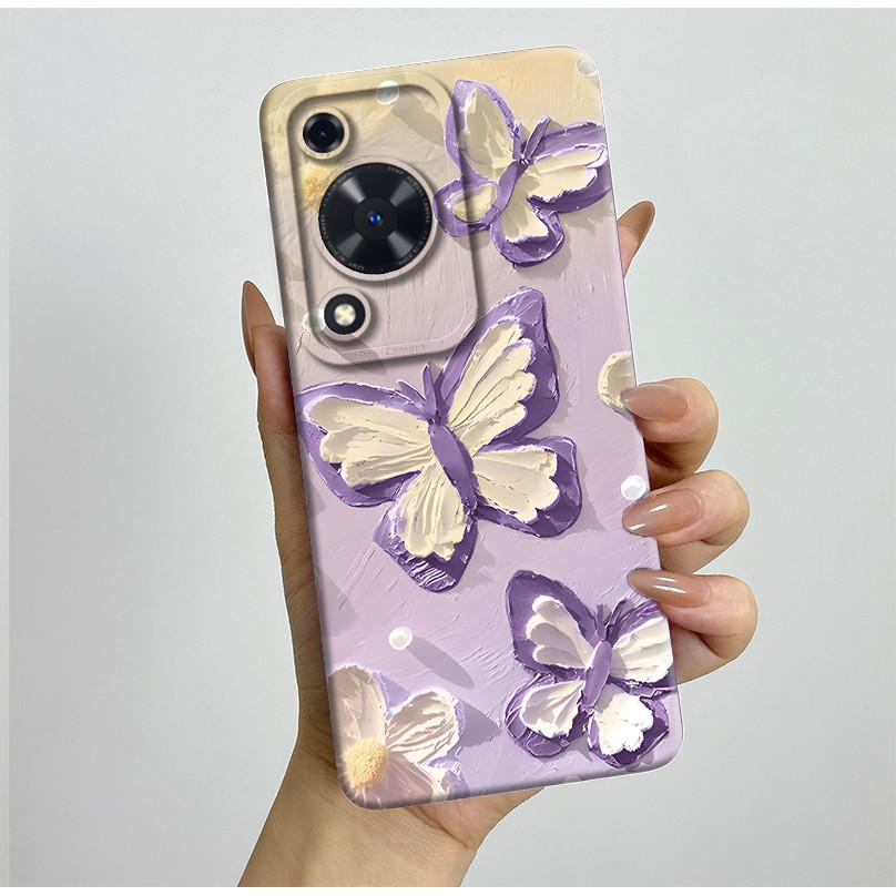 Phone Case For Huawei Nova Y72 Cases Fashion Butterfly Floral Cover For Huawei Nova Y72 NovaY72 Soft Silicone Shockproof Shell