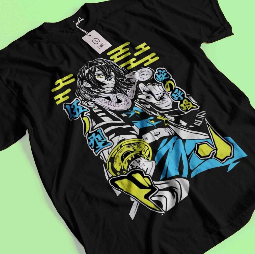 Demon Slayer Shirt Obanai Iguro Tshirt Zenitsu T-Shirt Muzan Tanjiro Doma Tee