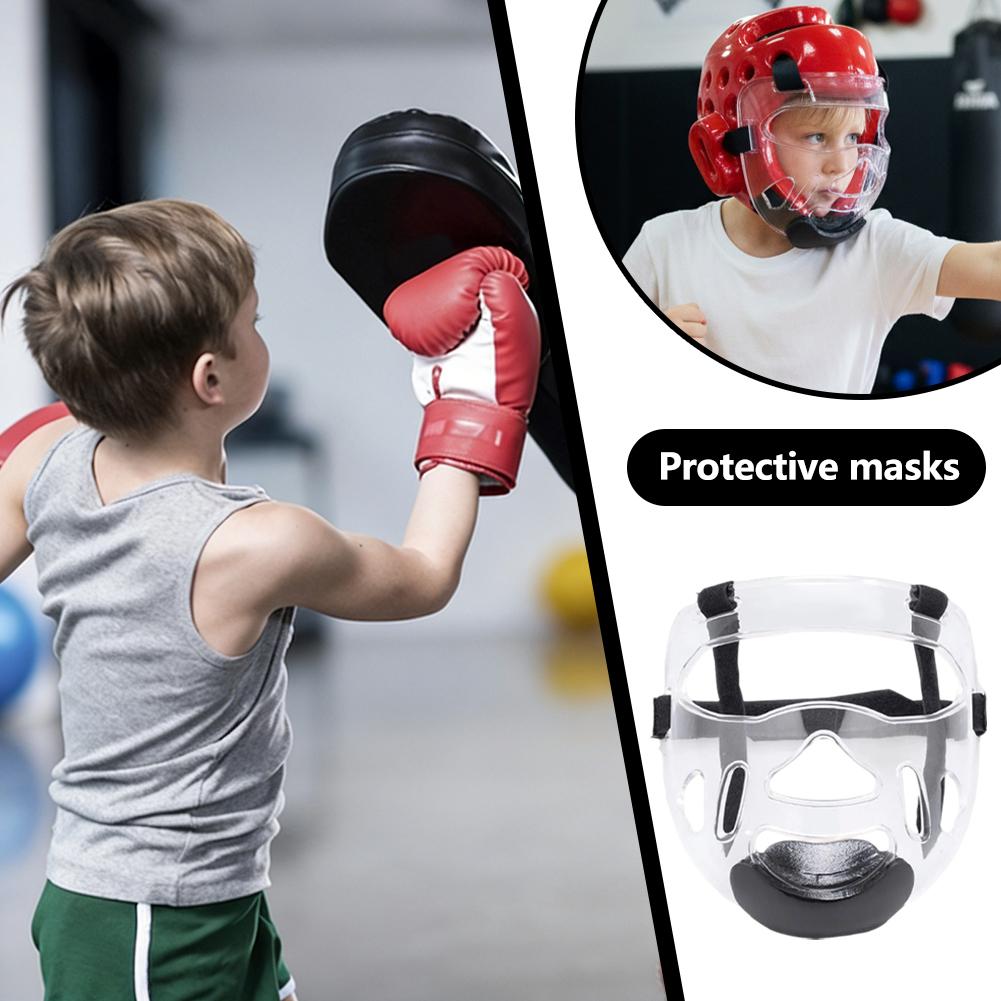 Professional Taekwondo Head Protector Mask Tactical Fast Helmet Face Cover Kids Muay Thai Boxing Taekwondo Karate Guard Mask