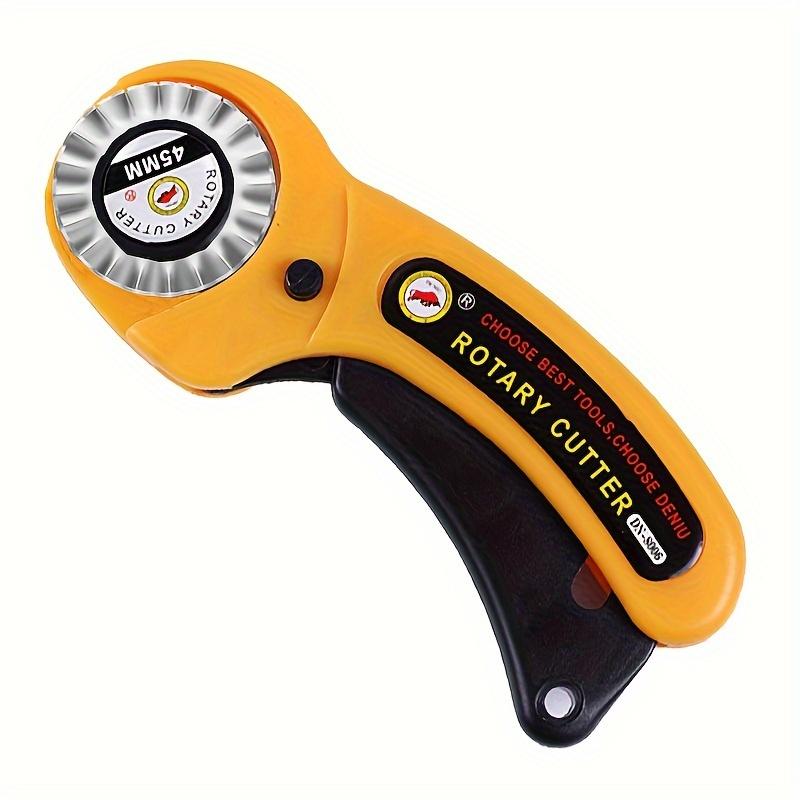 Rotary Cutter Set - 45mm Fabric Cutter, Replacement Blades Ergonomic Rotary Fabric & Squeeze Trigger for Quilting Sewing Crafts