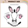 Zebra Ears and Tail Set Creative Paw Gloves for Halloween Carnival Performance