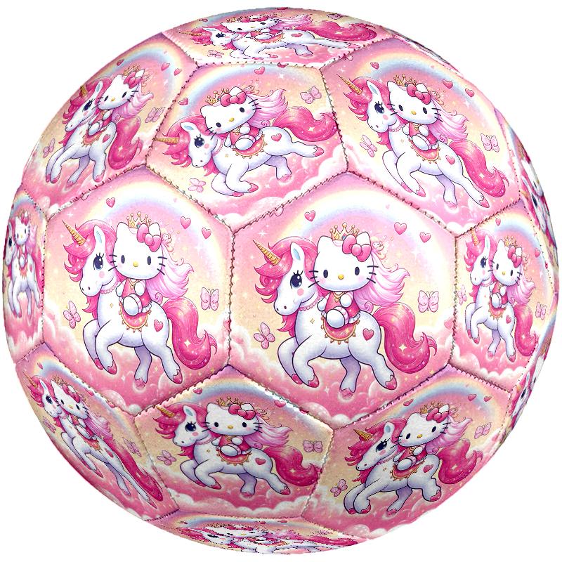 Size 5 Soccer Ball - Outdoor Sport Football with Hello Kitty Pattern, Ideal Gift for Birthdays, Christmas, Father's Day, Graduation