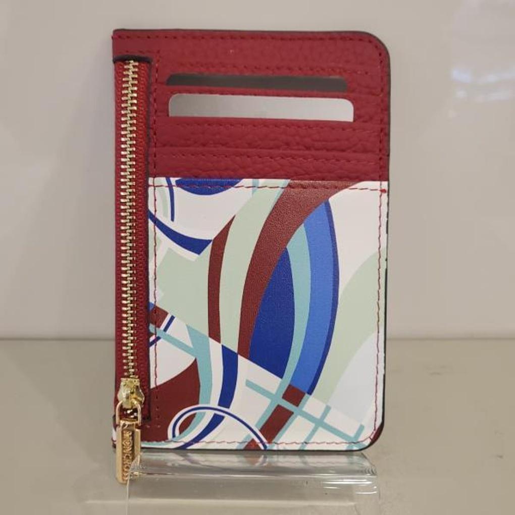 moncross REAW9161 printed leather card wallet moncross