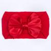 New soft nylon children's hair accessories, baby wide-edge bow elastic headscarf, baby headband.