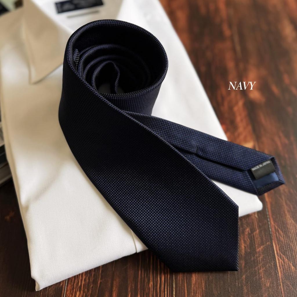 Milano Alpha Kyoto Tango Made in Japan with Stylish Solid Navy Perfect Gift for Job Necktie, 100% Silk, Men's Blue, jpmj-01, Father's Day, Hunting,