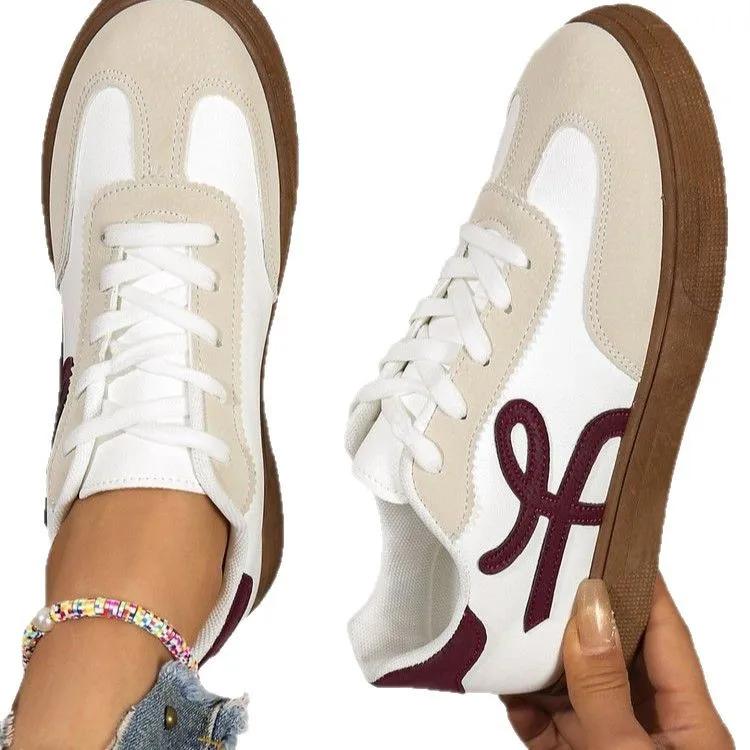 Fashion 2025 Women's Shoes Summer Thick Sole Brown Spring Autumn Breathable Platform Tennis Woman Trend Round Toe Female Casual Sneaker