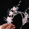 Flower Chinese Ancient Hairband Crystal Swaying Fairy Headwear Hanfu Tassel Hair Hoop  Cheongsam