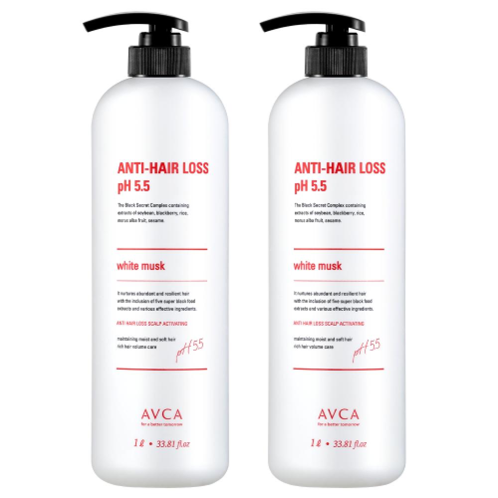Avca Scalp Care Hair Loss Shampoo White Musk Scent 1000ml X2 NONE
