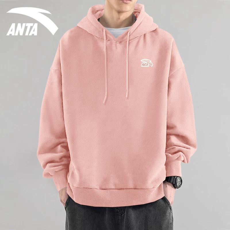 Anta Comfortable Pullover Loose Sweatshirt Unisex Sweatshirt Light-Pink 972448701-1