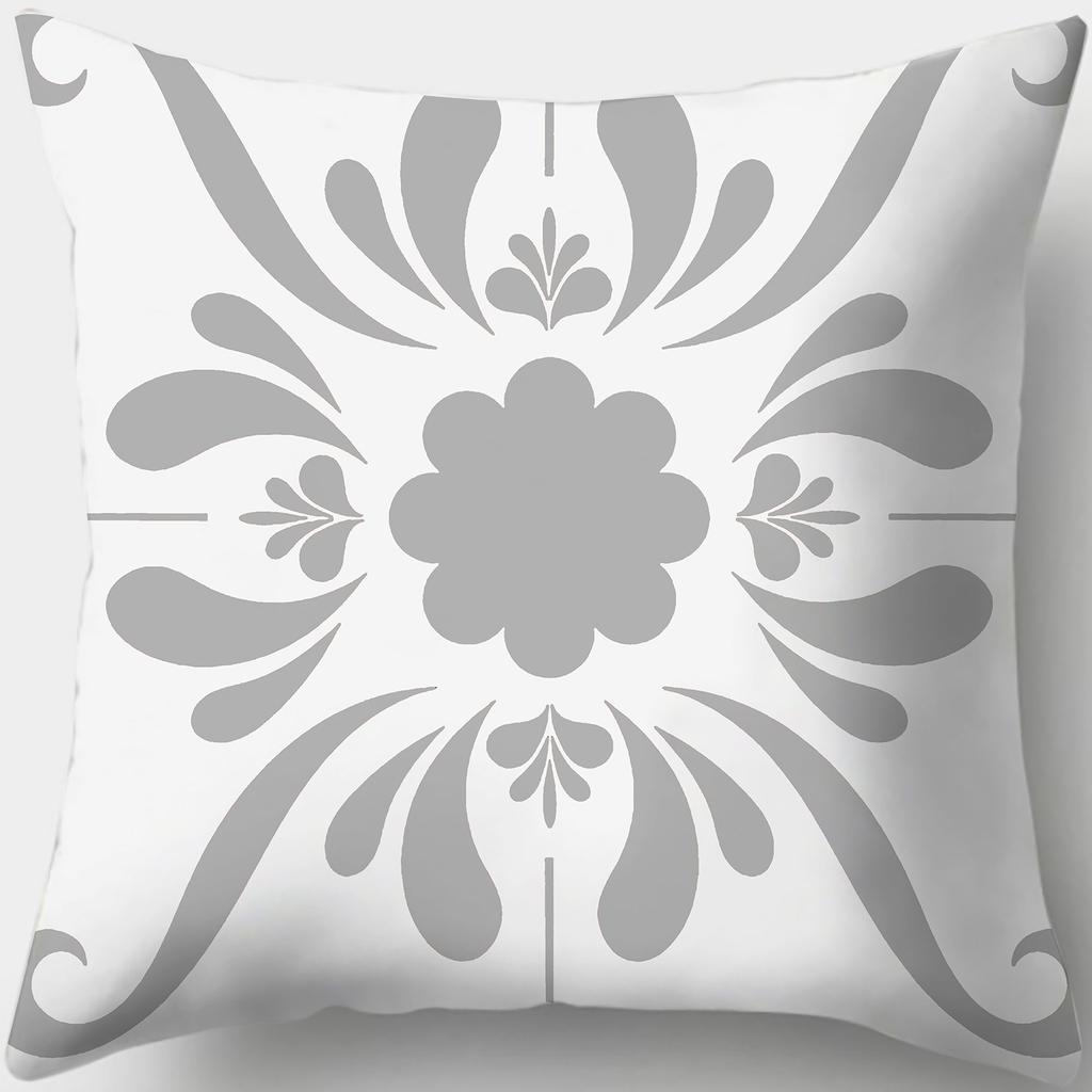 Home Decor Stylish Blue and White Patterned Pillow Covers Pattern Cushion Cover Suitable for Sofa Bedroom Car Pillow Cover