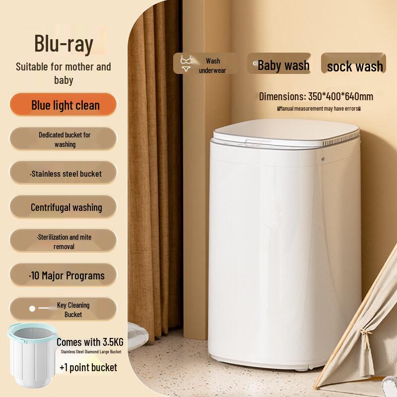 

OLOEY Mini Divided Bucket Washing Machine with Warm Wash and Dryer