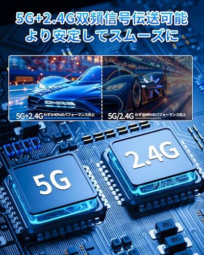 HDMI Wireless Transmitter and Receiver Set, USB-C 3.1 Transmitter, Ultra-Low Latency 1080P/2.4G+5G/50m Wireless Transmission, Audio/Video Sync, Wi-Fi