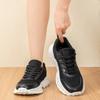 Fashion Spring and Summer Thin Hollow Breathable Mesh Casual Thick-soled Versatile Sports Dad Shoes
