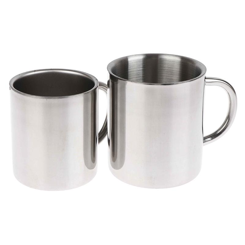 Double Wall 304 Stainless Steel Coffee Mug Without Lid Portable Cup Travel Tumbler Jug Children'S Milk Tea Cups Office Water Mug