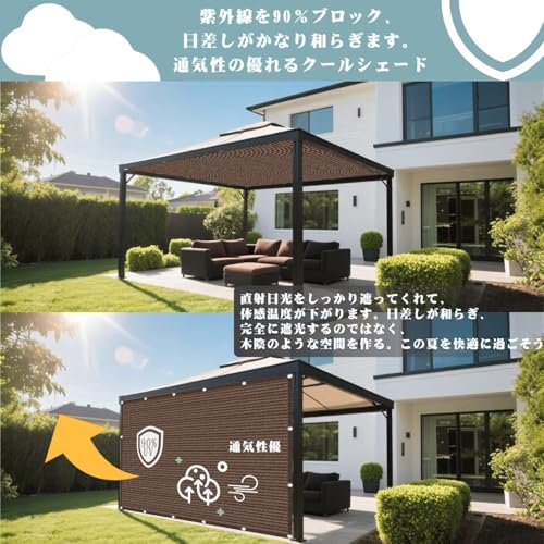 Foxdeban Sunshade, Sunshade Awning, Breathable Cooling Shade, Privacy Screen for Verandas, Gardens, Window, Garage, Hallway, Ceiling, Outdoor Use, UV