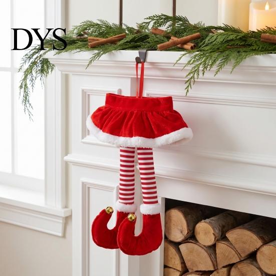Holiday Interior Accessories 2026 Christmas Car Mirror Hanging Ornament, Funny Dangling Legs Pendant for Decorative Tags with Lanyard Tree Backpack