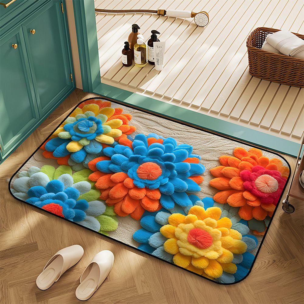 Printed Floor Mats, Home Entrance Decorative Mats, Bathroom and Toilet Non-slip Mats