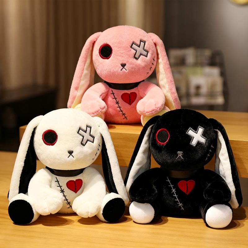 Rabbit Plush Toys Exquisite Dark Series Dolls Halloween Party Decoration Realistic Room Decoration Item Festival Gift for Friend