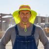 Adjustable Design Reflective Sun Hat Large Brim Fluorescent Safety Hat  Outdoor Sports