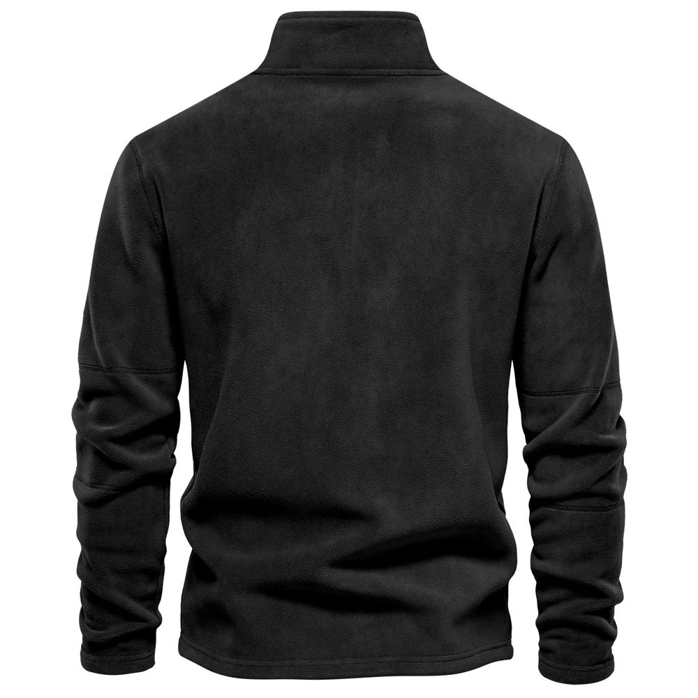 STORN Mens Thicken Warm Fleece Sweatshirt Jacket Quarter Zipper Mock Neck Pullover Men's Sweatshirt Soft Shell Mens Jacket