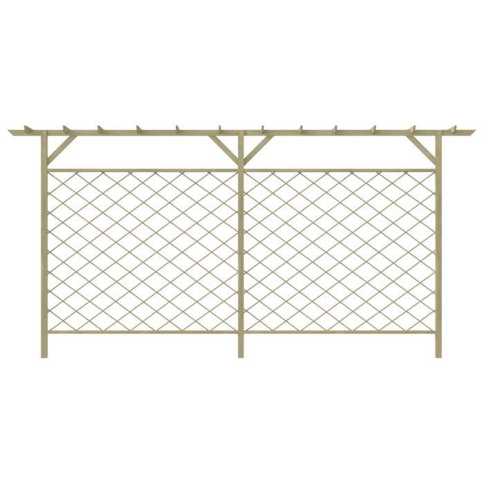 VidaXL Clôture à lattes de jardin avec pergola Bois