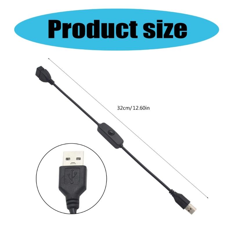 USB Extension Cable with Switches USB Male To Female Cable Support Power Cable for USB Headset LED Strips Cameras