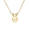 18k Gold Plated Copper Zircon Necklace: Fashionable, Non-Fading, Lightweight Clavicle Chain Jewelry