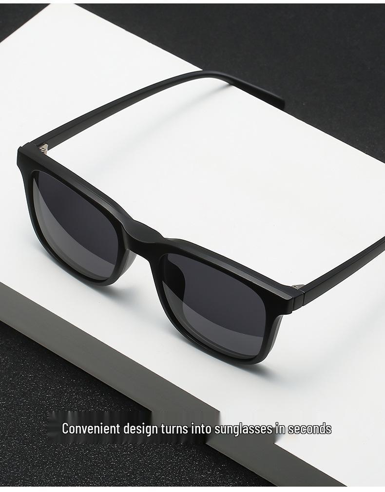 Conjunto de Óculos de Sol Clip-on Magnéticos Polarizados 2024 para Homens e Mulheres - Óculos de Condução da Moda