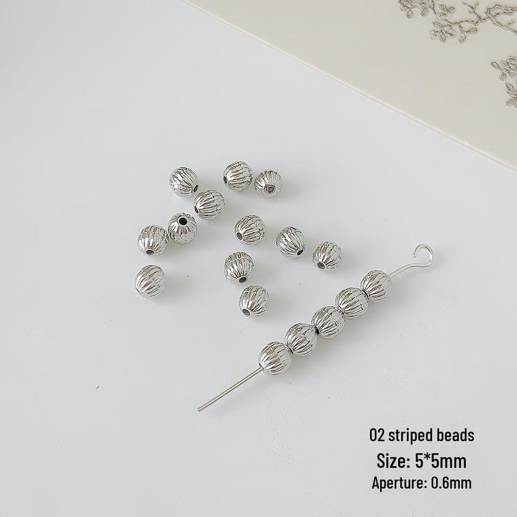 Silver CCB Series: Versatile Spacer Beads - Flower & Heart Designs for DIY Jewelry Making