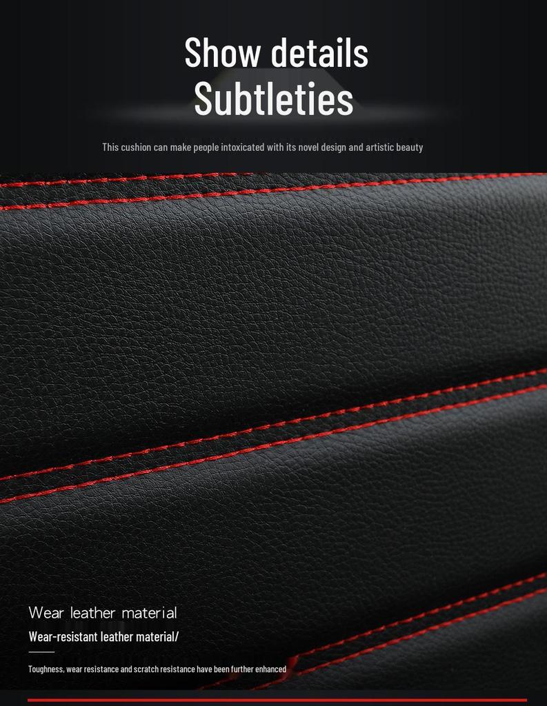 Leather Four-Season Car Seat Cushion for Sedan - Winter Ready, Full Surround Cover for Single Seat