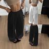 Lazy Style Wide-Leg Drawstring Fitness Pants - European American Casual