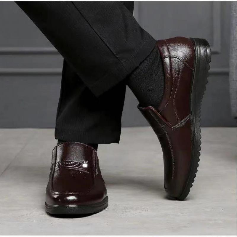 Men's Spring Leather Shoes Fashion Business Casual Shoes Dress Breathable Leather Shoes Leather Shoes Men