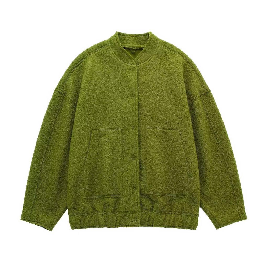 Jachetă Palton Tweed Femei Jachete Pufoase de Pluș pentru Femei Jachetă Bomber Palton Toamnă Iarnă Negru Alb Jachetă de Sezon Intermediar